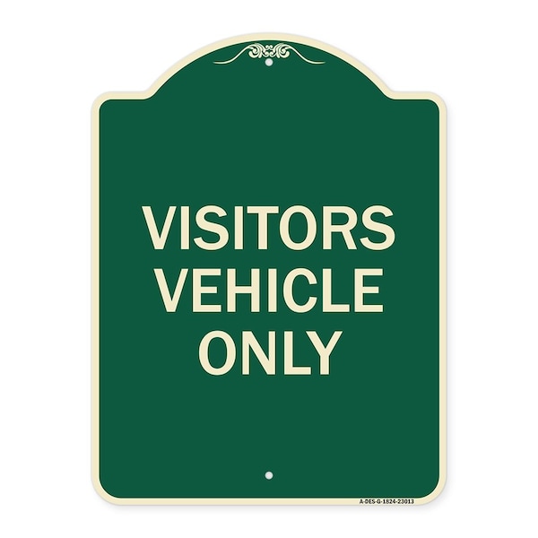 Signmission Reserved Parking Visitor Vehicles Heavy-Gauge Aluminum Architectural Sign, 24" x 18", G-1824-23013 A-DES-G-1824-23013 - main